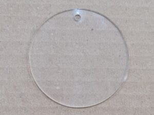 Base acrilica Redonda para chaveiro 5 cm - 1 und