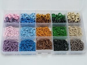 kit 1 - Organizador retangular c/100 correntinhas - grátis ilhos (combinando)