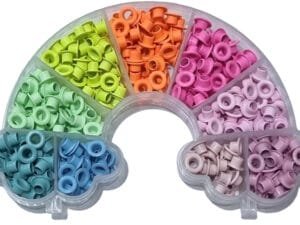 Kit 2 - 410 ilhós - arco iris com nuvem