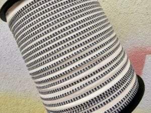 Cabeceado Pct c/1 mt - branco com preto