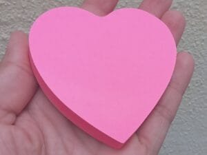 Bloco adesivo formato coração Rosa c/100 fls - Colacril