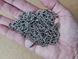 03.03 - Corrente bolinha 2,5 mm  - Prata - pct c/10und