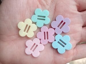 KIT MUNDO PASTEL - PASSANTE GLITTER - FLOR misto c/6und