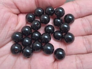 Bola plástica leitora preta - 10 mm (pct c/10g)