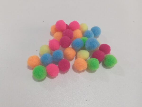 Pompom 10mm  cores vivas - pct c/10und