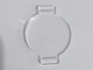 Base acrilica 2,5cm para passante -p/ elastico chato 7mm- 1 und