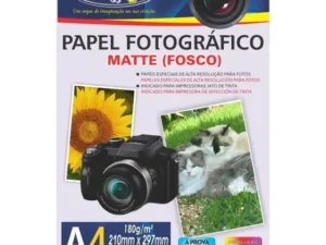 Papel Fotográfico Matte (fosco) 1 face - A4 - 180g - OffPaper  - pct c/50 fls