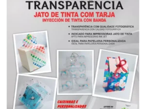 Transparência para Jato de Tinta Imprimivel com Tarja - A4 - Pct c/10 fls - OffPaper