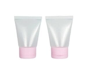 Bisnaga para cremes - 30ml - Tampa Flip-top - pct c/2 und (tampa Rosa)