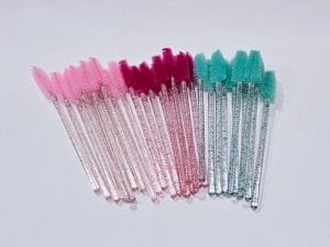 Escovinha para Cílios - cores mistas - (cabo com glitter) pct c/30 und