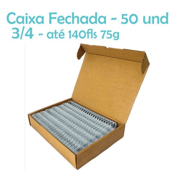 Caixa c/50 und - wireo 3/4 - Branco (passo 2x1)