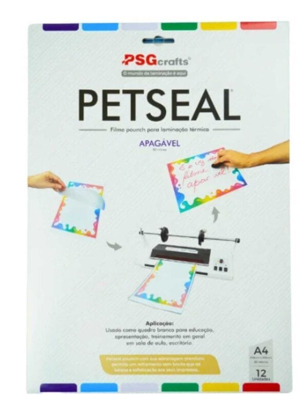 Petseal Brilho Apagável A4 80mic - pct c/12 und