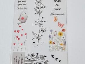 Cartela de adesivos Impressão Uv  - Indicado para Marcador de página - Cod 08