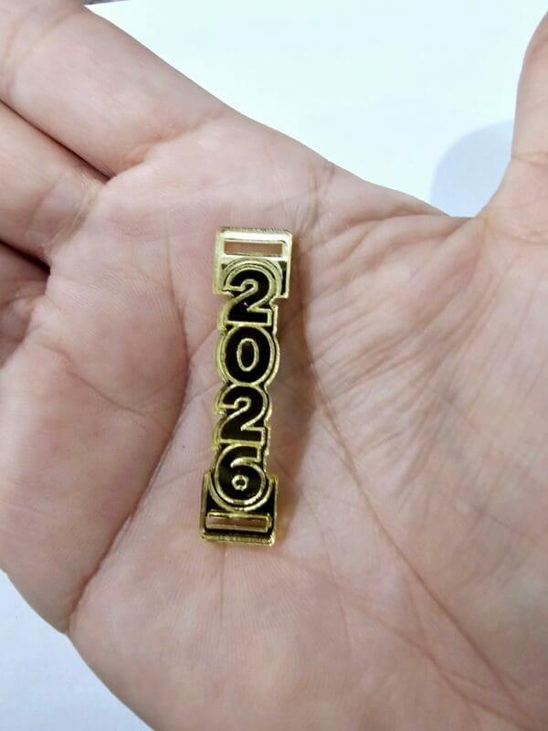 Passador Mod 09 - para elástico chato - 2026 recortado - espelhado dourado - pct c/05 und