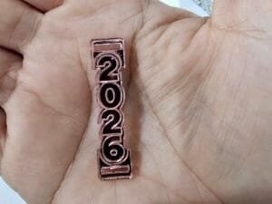 Passador Mod 09 - para elástico chato - 2026 recortado - espelhado rosé - pct c/05 und