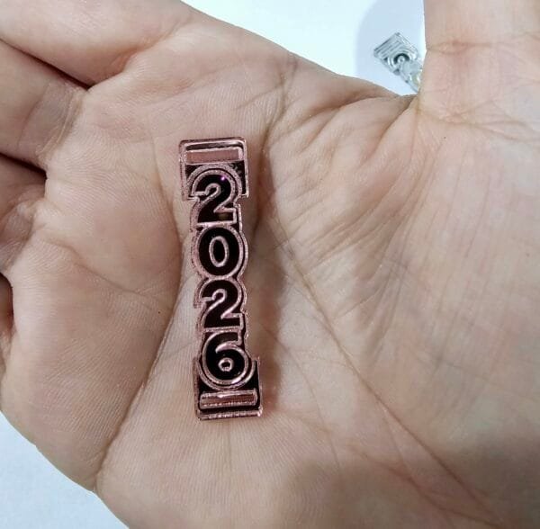 Passador Mod 09 - para elástico chato - 2026 recortado - espelhado rosé - pct c/05 und