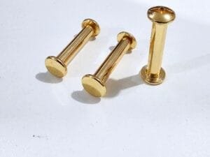 Parafuso encadernação latonado DOURADO (metal) - Pct c/2 UND