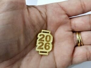 Passador Bujãozinho 2026 - Mod 02 - para elástico chato - espalhado dourado - pct c/5und