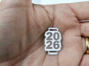 Passador Bujãozinho 2026 - Mod 02 - para elástico chato - espalhado prata - pct c/5und