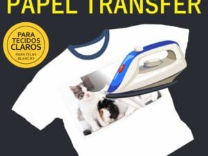 Papel Transfer para Tecidos Claros (jato de tinta) A4 - 150g - OffPaper  - pct c/10fls