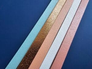 Tira de couro sintético - 12x1cm - várias cores - 1 und