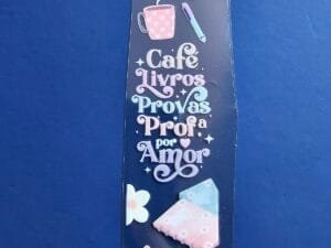 Adesivo DTF UV - Café Livros ... - para Marcador de Página - 1 und