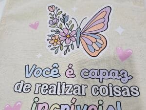 DTF para Tecido - indicado para Bolsa 30x30 cm - Você é Capaz...