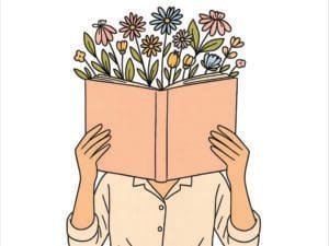 DTF para Tecido - indicado para Bolsa 30x30 cm - Mulher lendo