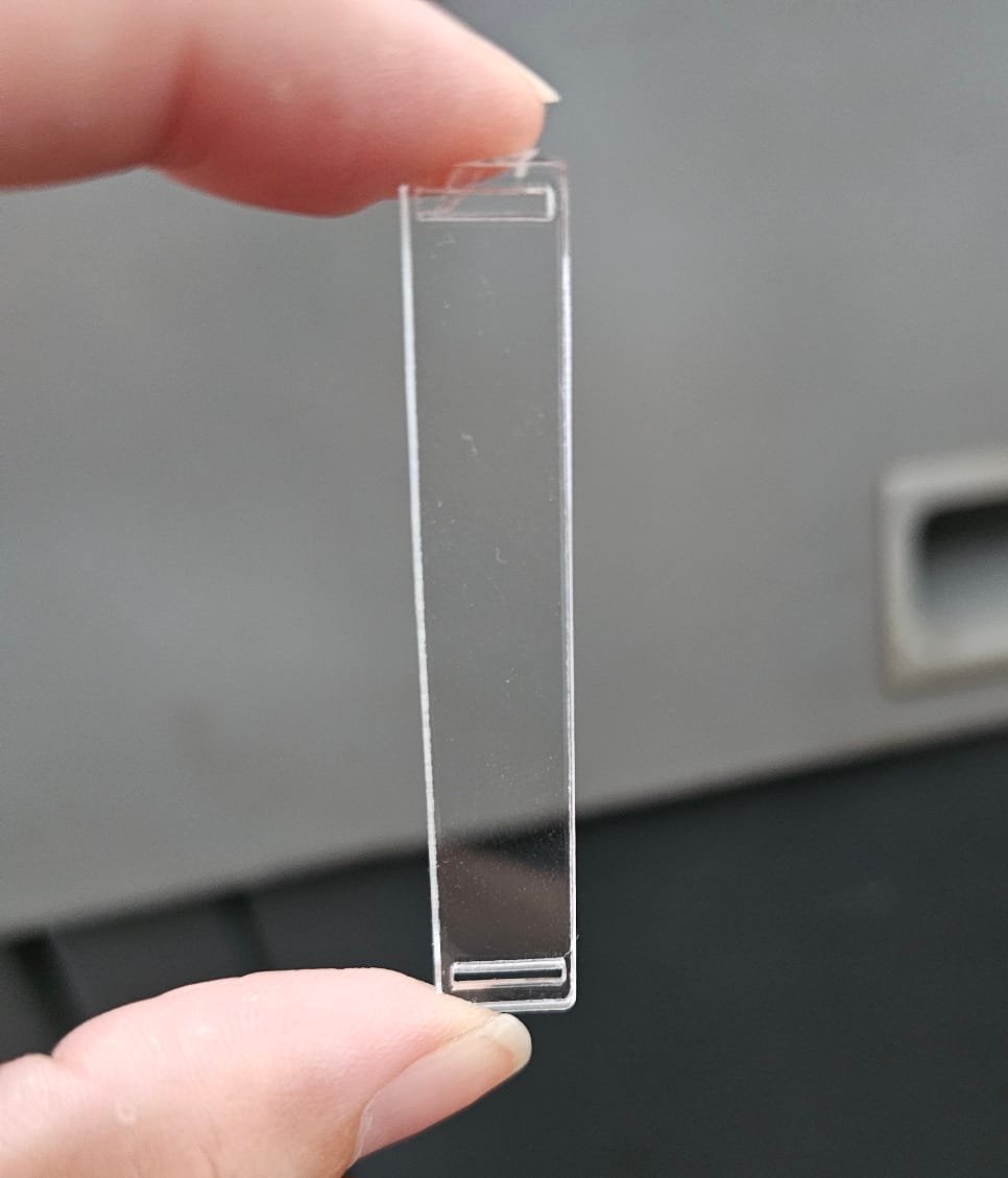 Base Retangular para Passante - 5,5x1 cm - Acrilico Transparente - Pct c/2 und