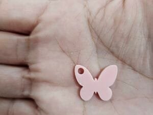 Pingente Borboleta - Rosa Salmão c/5und