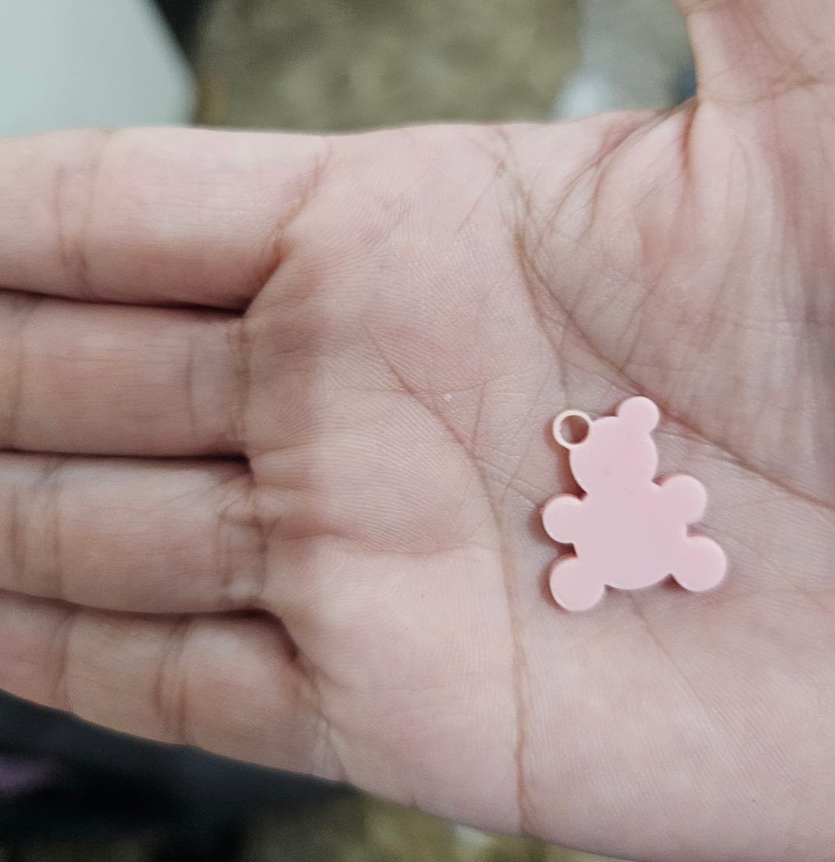 Pingente Ursinho - Rosa Salmão c/5und