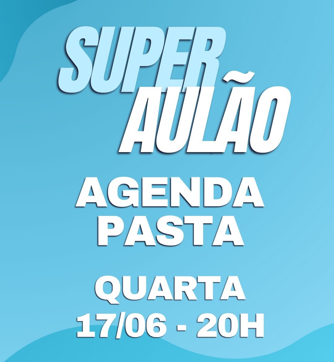 Aulão on Line - Agenda Pasta - Quarta dia 17/06 - 20h - kit + aula ao vivo